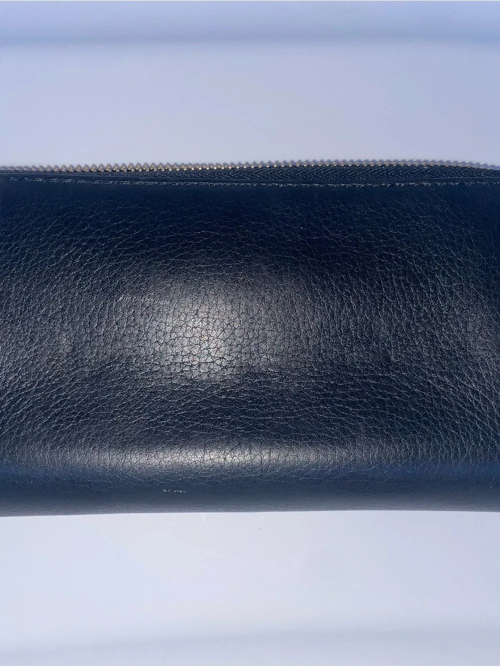 Michael Kors Black Pebbled Leather Zip-Around Continental Wallet –Gold MK Emblem